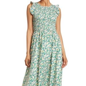 MELLODAY Smocked Cap Sleeve Dress